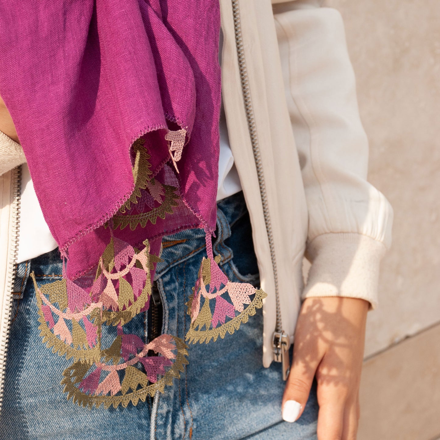 SEREN Mor Keten Şal