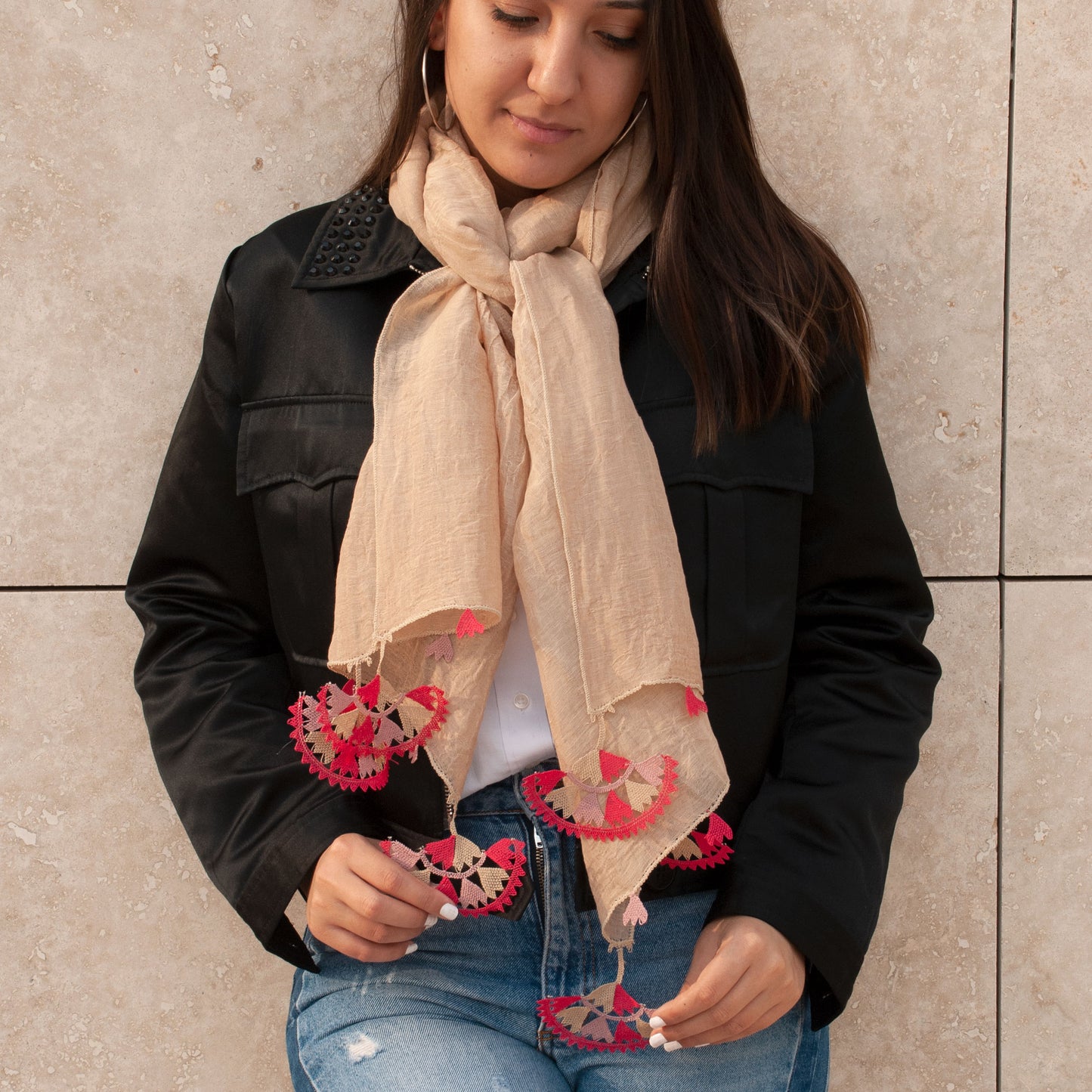 SEREN Bej Keten Şal