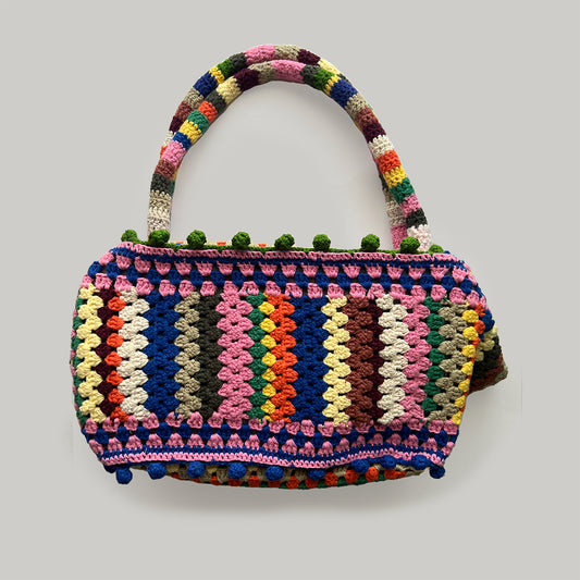 Bohem Tarz Omuz Çantası- Pembe Tonlar