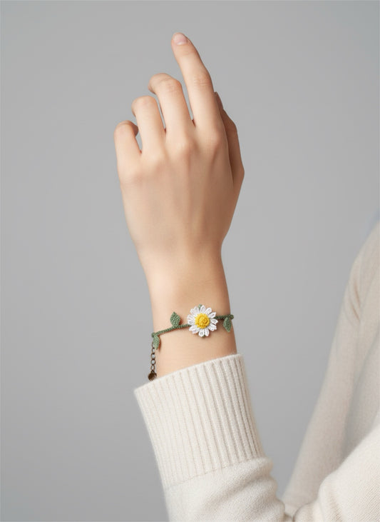 Papatya Tekli Bileklik