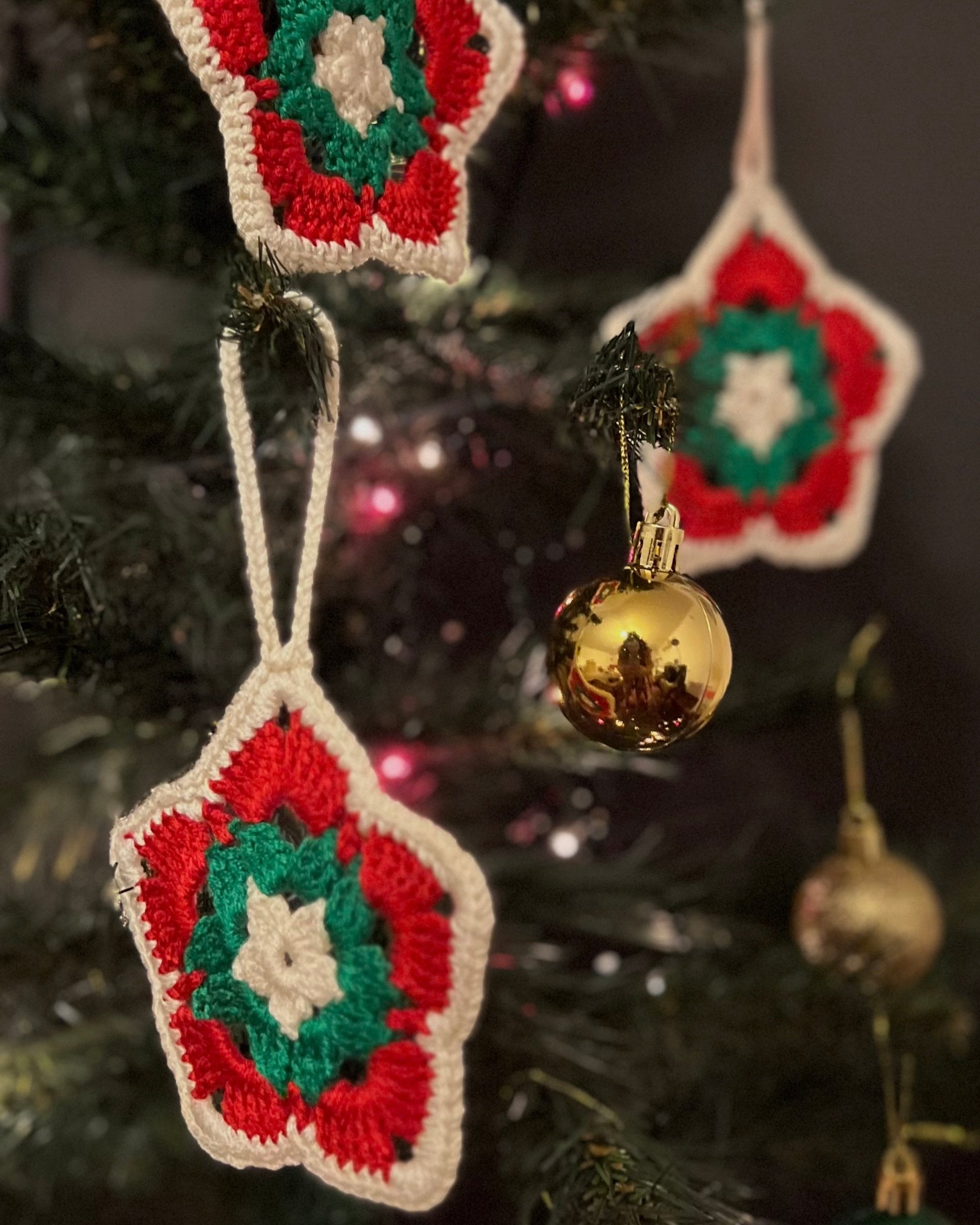Örgü yılbaşı süsleri